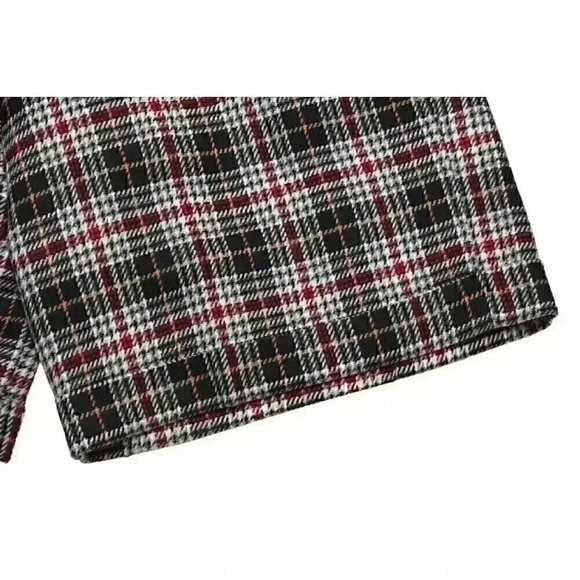 Vintage Talbots Size 8 100% Wool Plaid High Waisted Pleated Shorts Academia - Picture 8 of 9